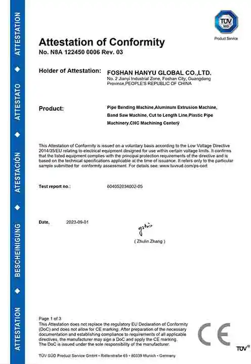 HANYU GLOBAL CE Certificate 02