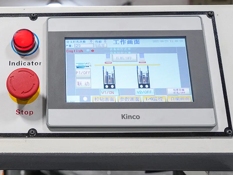 China Three Spindle Boring Machine for wood MDF Holes HD-3021AC Industrial compute