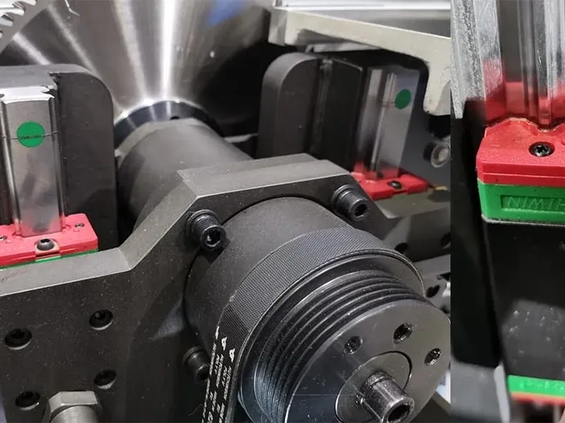 HYG Machinery Precision Sliding Table Panel Saw HS-132 Raising&Lowering the saw unit